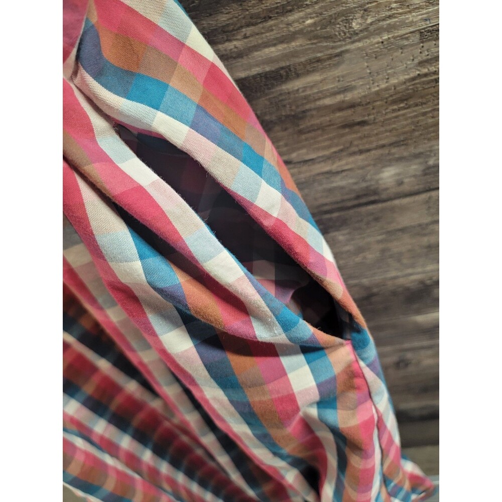Exquise Anthropologie Midi Dress Raspberry Tobie Button Front Shirt Large - Picture 4 of 4